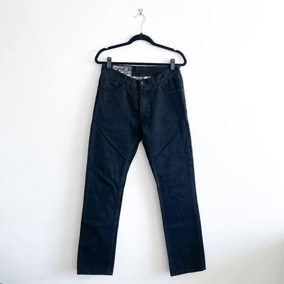 Y2K Billabong Men's Jeans RARE Kelliot Low Waist Chad Bartie Fit Black 32 NWT - Picture 2 of 12